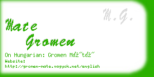 mate gromen business card